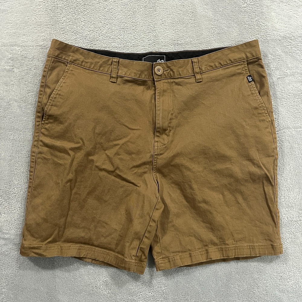 Lost Enterprises Shorts‎ Men's 38 Chino Brown Cotton Stretch Y2K Skater